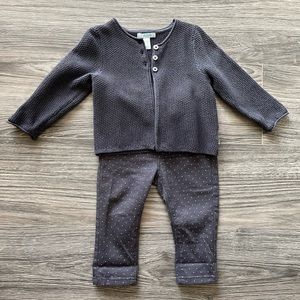 Obaibi boutique baby jeans with knitted cardigan! Brand new without tags!